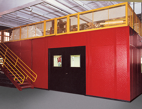 Warehouse Wall Systems & Temporary Offices with Roof Storage